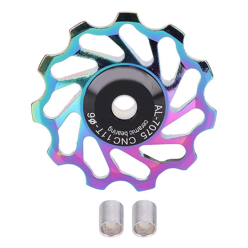 Mountain Bicycle Ceramics Rear Derailleur Pulley Transmission Bearings Bike Cycling Accessorycolorful-11t