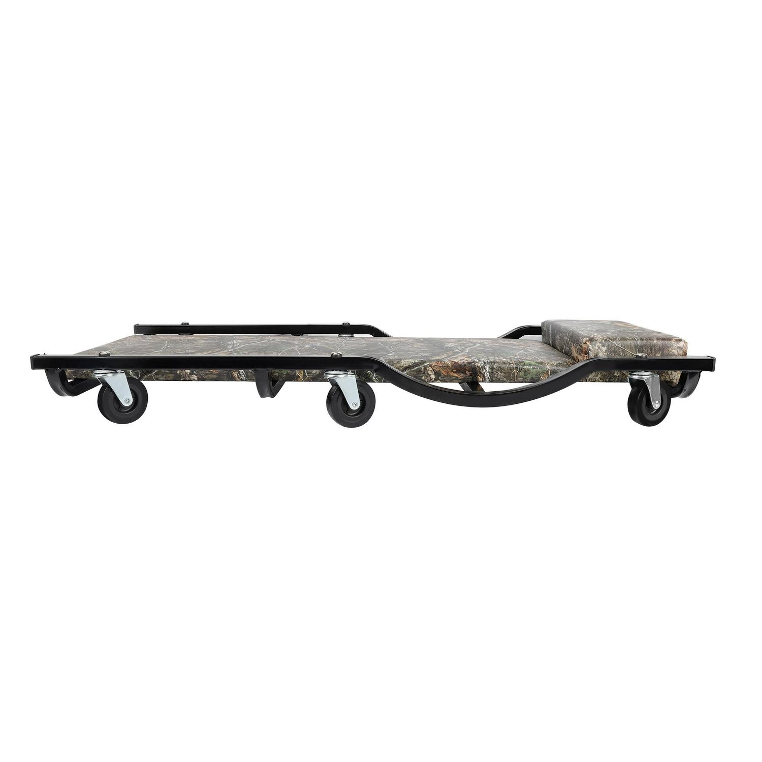 Mossy Oak 40-Inch Padded Rolling Garage Shop Creeper， 400 lb Capacity