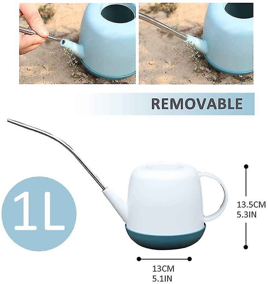 1l Plant Watering Can， Plastic Watering Can， Lightweight Watering Can With Long Mouth