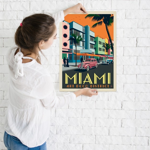 Americanflat Vintage Architecture Usa Miami Art Deco District By Anderson Design Group Poster