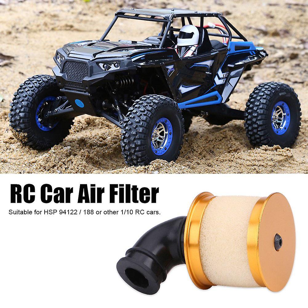 Rc Car Air Filter For Hsp 94122 / 188 1/10 Remote Control Model Vehicle Accessory (gold)