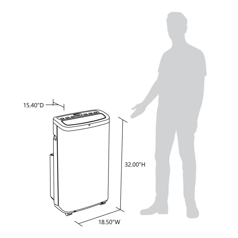 NewAir 14000 BTU (9950 BTU DOE) Portable Air Conditioner with Heater and Dehumidifying Mode NAC14KWHH2