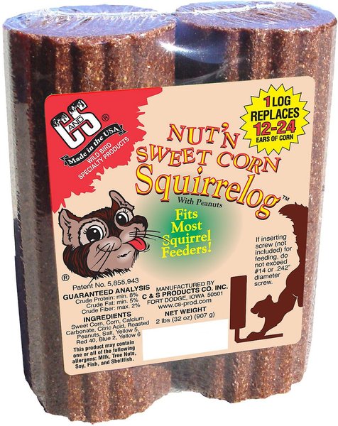 CandS Nut'n Sweet Corn Squirrelog Refill Squirrel Food