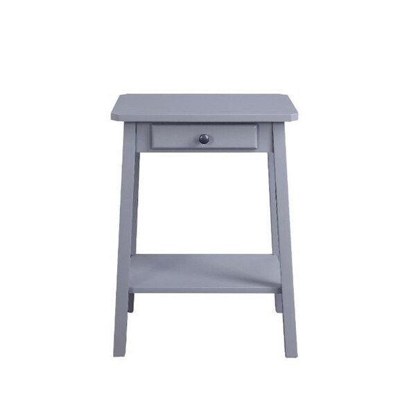 Accent Table/Side Table， Gray Finish