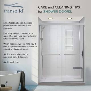 Transolid Elizabeth 56 in. W x 76 in. H Hinged Frameless Shower Door in Matte Black with Clear Glass EHTB555257610C-BK-MB