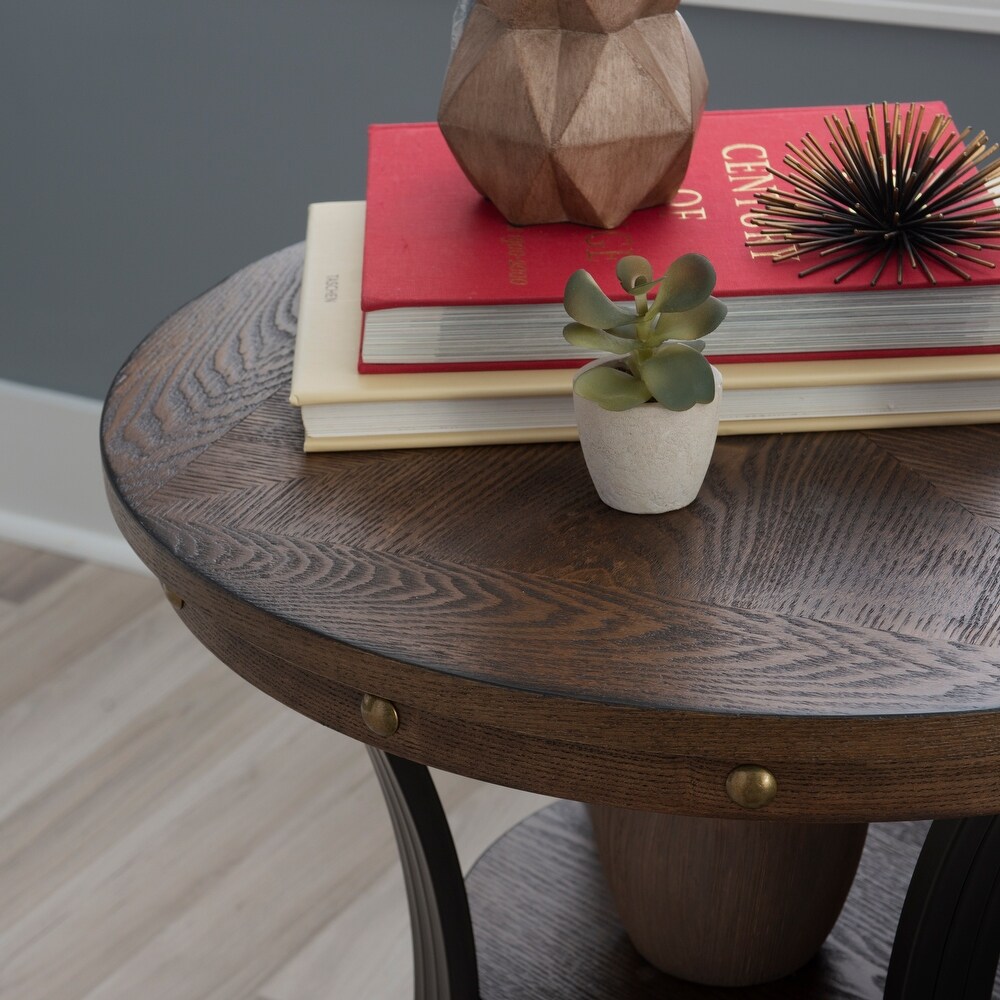 Franklin Industrial Round Side Table