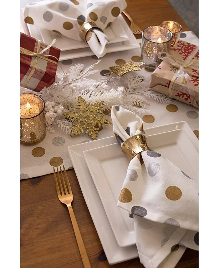 Design Imports Metallic Confetti Table Runner