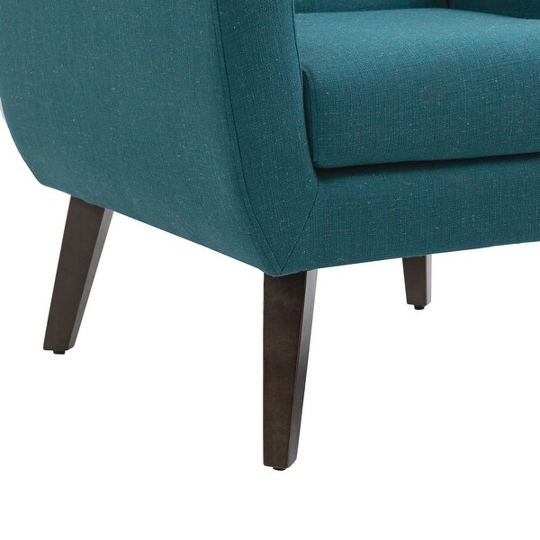 Modern Cotton Linen Upholstered Armchair Tufted Accent Chair