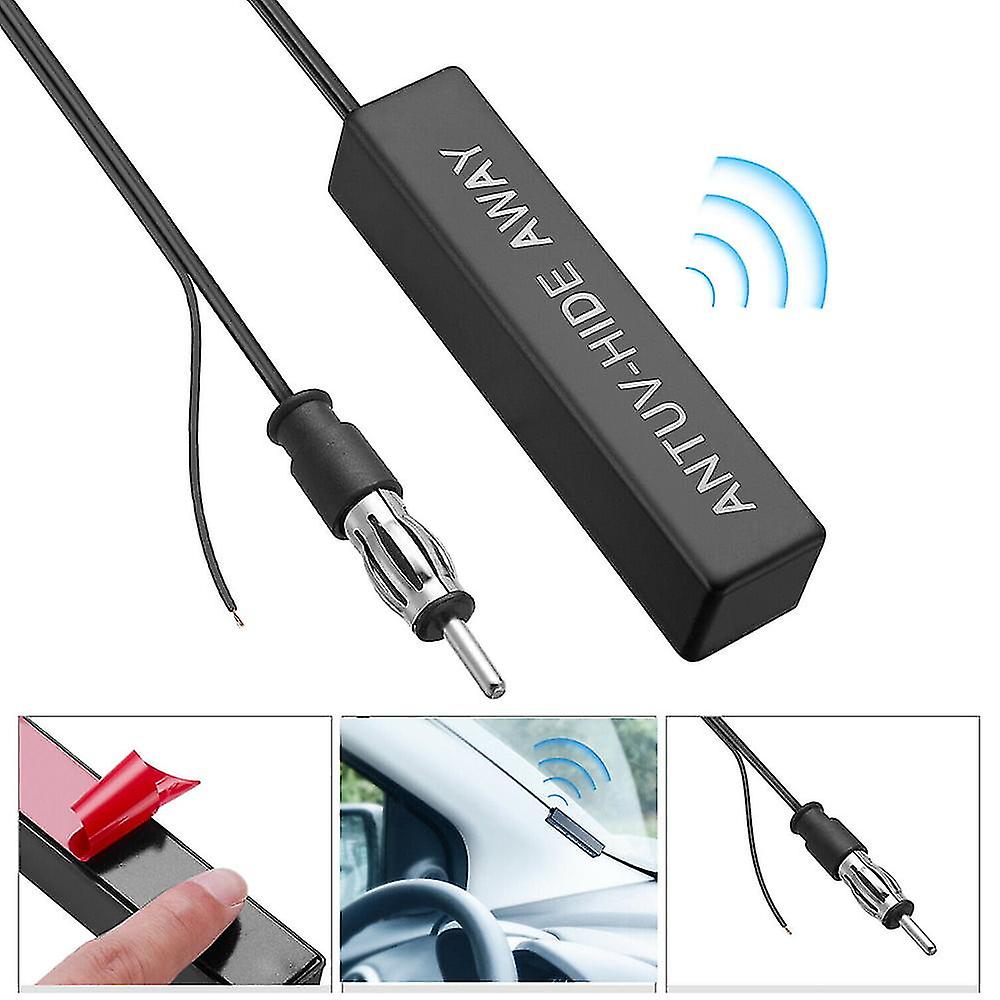 Universal Hidden Amplified Antenna Set Car Radio Antenna 12v Electronic Stereo Am/fm Radio Applicable