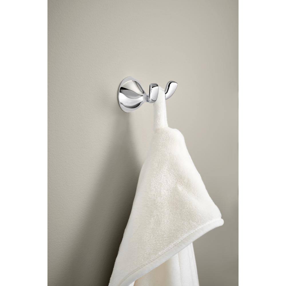 Delta Foundations Double Towel Hook in Chrome FND35-PC