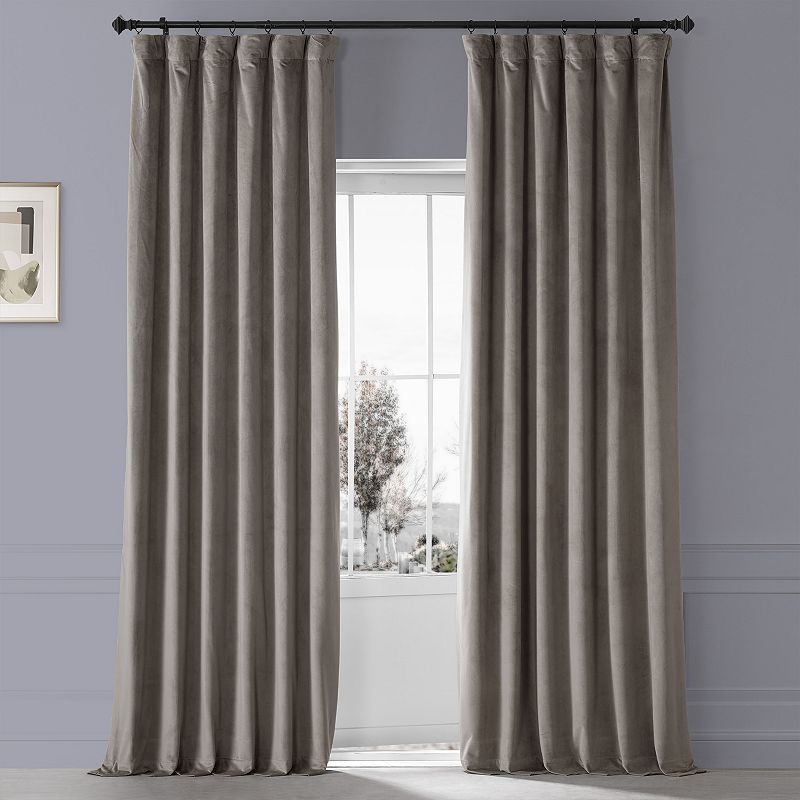 EFF Signature Plush Velvet Hotel Blackout Window Curtain