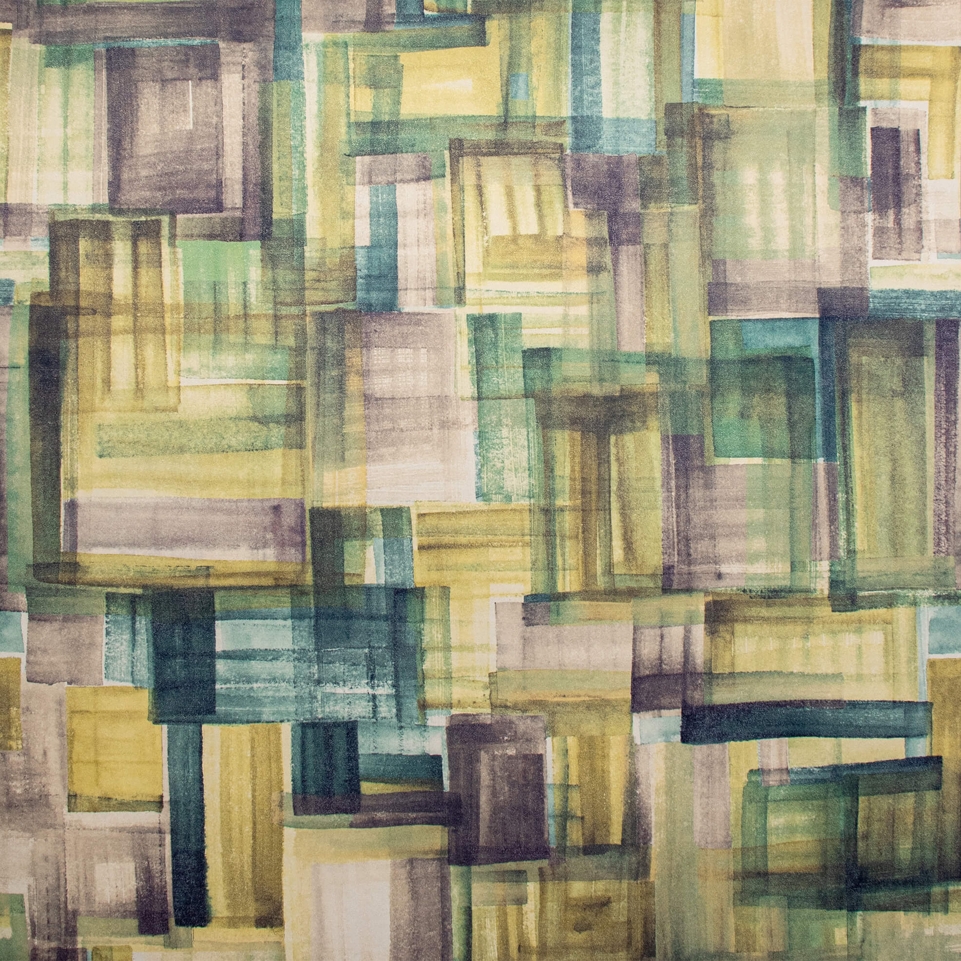 Sample Brush Green Gold Wallpaper from the Crafted Collection