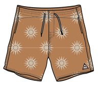 Cali Cargo Swim Short - Sunshine Tangerine