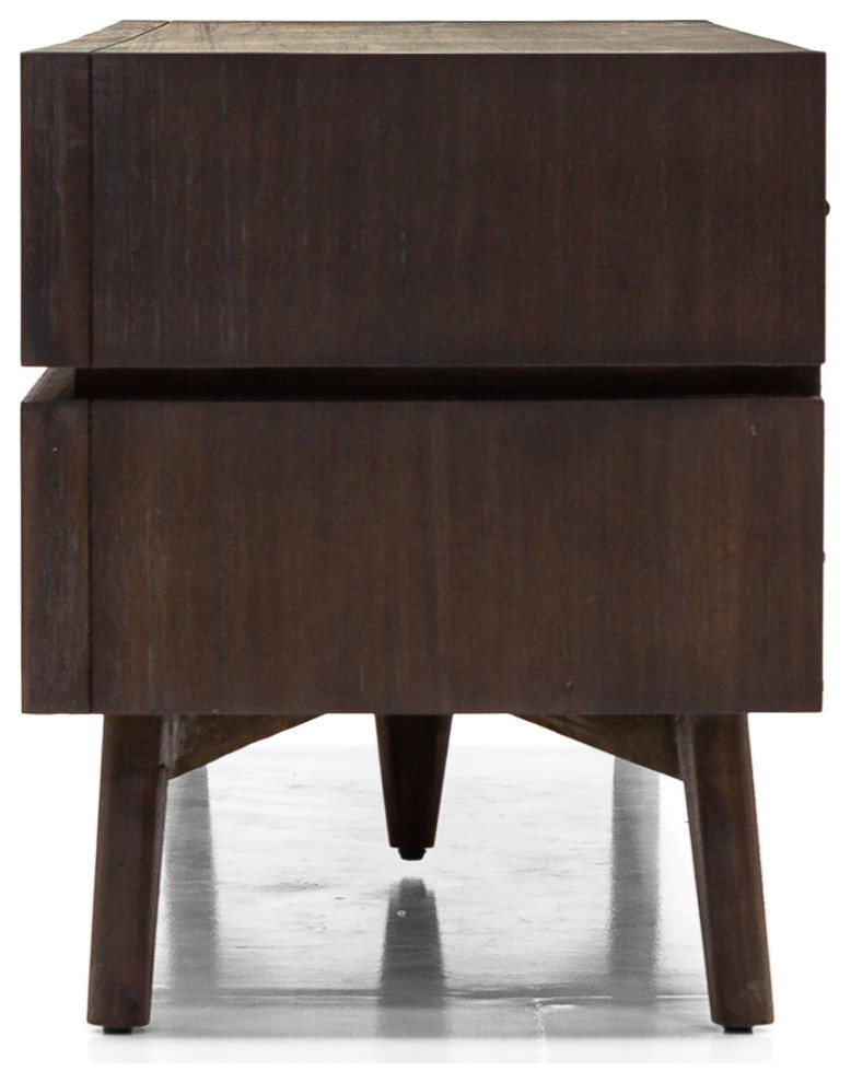 Modrest Roger Mid Century Acacia TV Stand   Midcentury   Entertainment Centers And Tv Stands   by Vig Furniture Inc.  Houzz