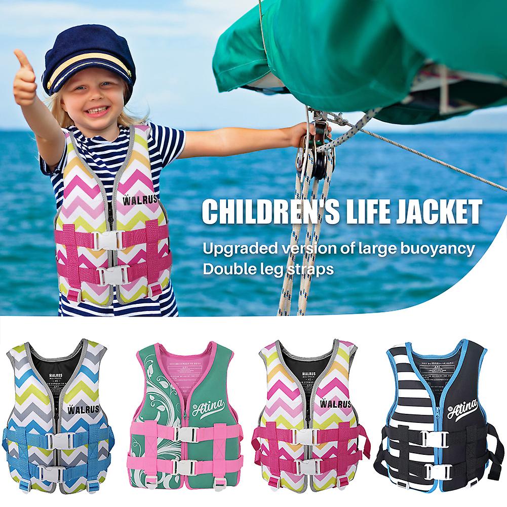 Children Life Jacket 20-30 Kg Summer Adjustable Life Jacket For Boats Light Buoyancy Vest Children Diving Training Life Jackets Black White