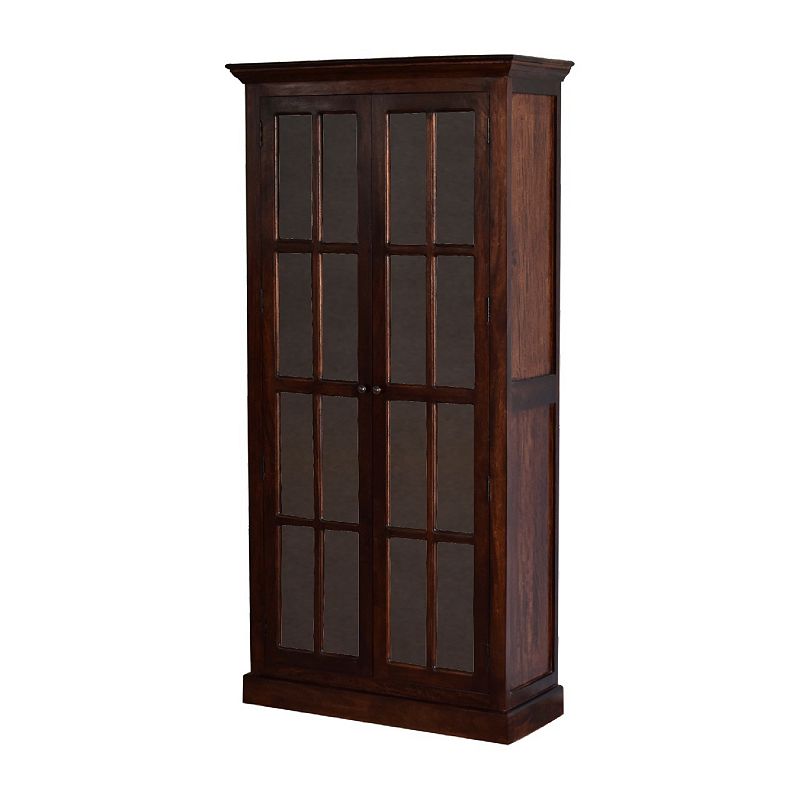 Cherry Tall Cabinet with Glazed Doors