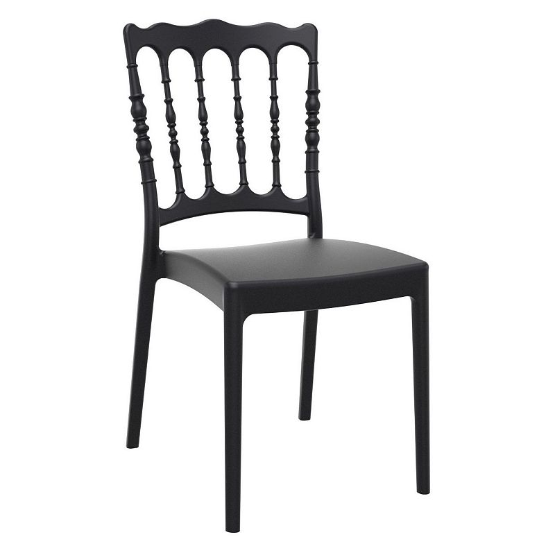 36 Black Stackable Outdoor Patio Dining Chair