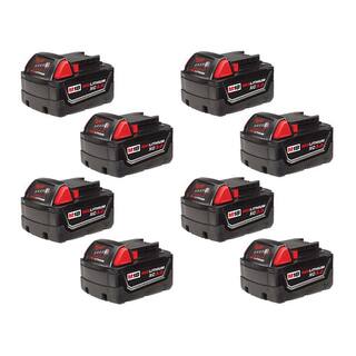 MW M18 18-Volt Lithium-Ion XC Extended Capacity Battery Pack 3.0Ah (8-Pack) 48-11-1822