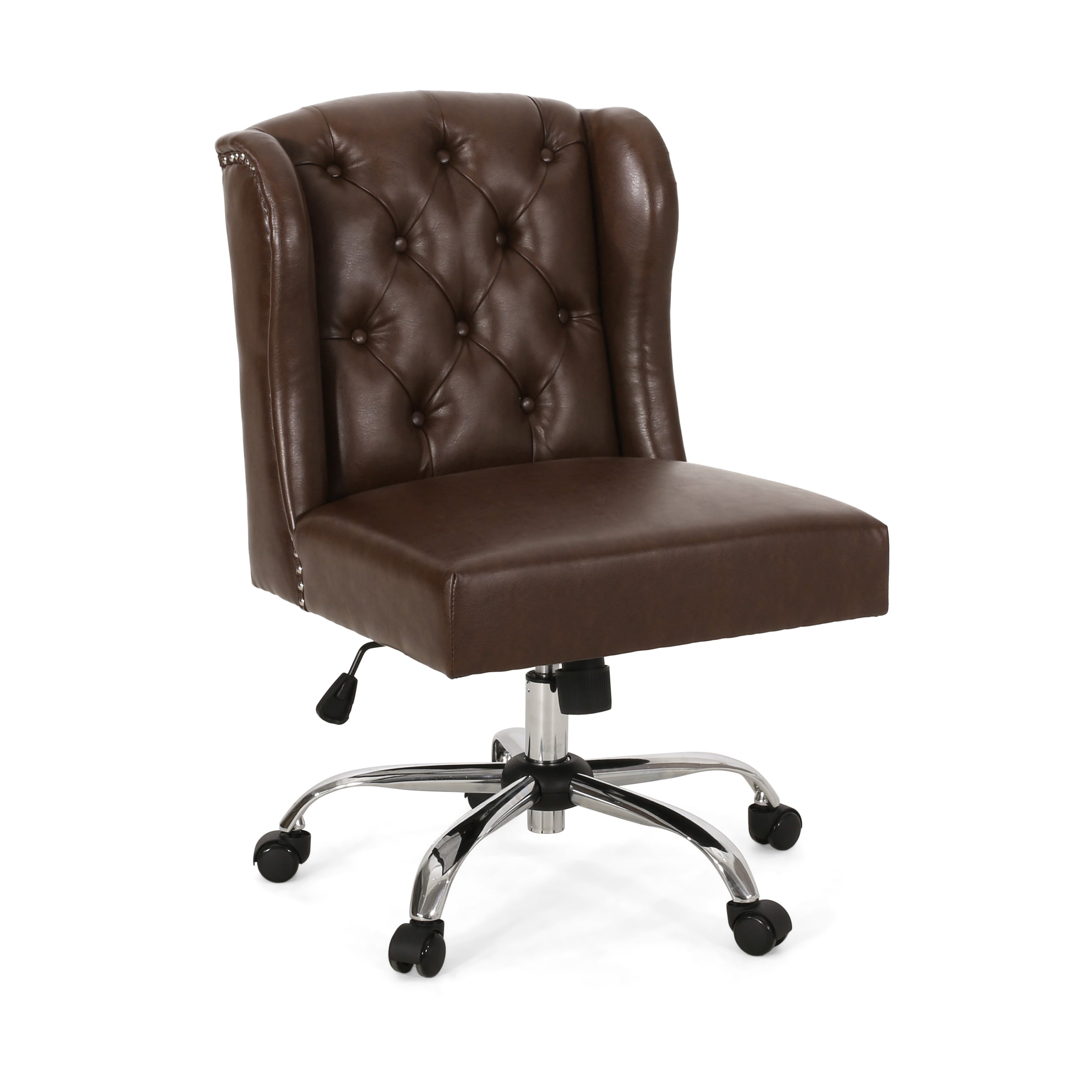 Amar Contemporary Wingback Tufted Swivel Office Chair