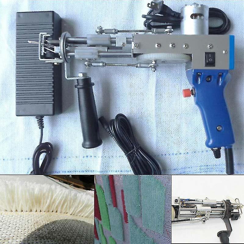 220v Cut Pile Electric Carpet Tufting Gun Carpet Weaving Flocking Machines Cut Pile Td-01 Power Tool  Hand Gun 9-21mm Blue