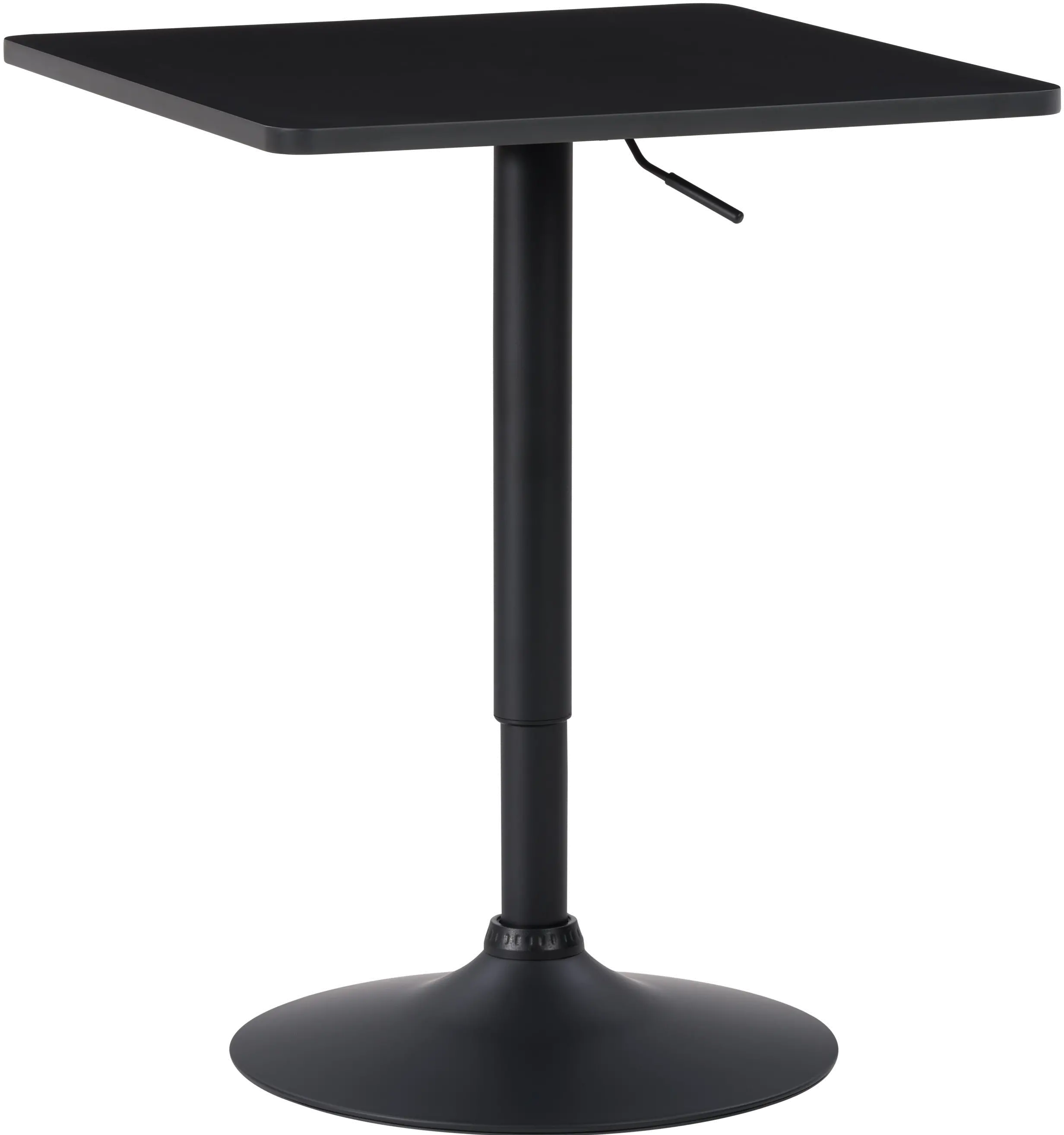 Black Square Adjustable Height Pedestal Table