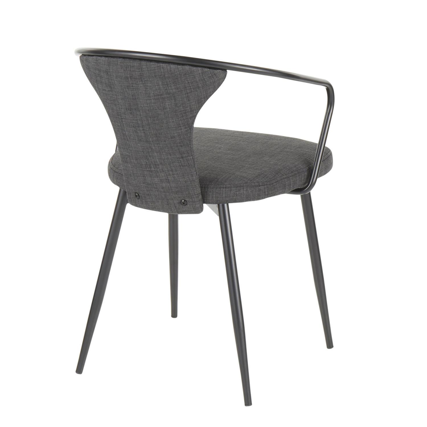 Lumisource Waco Upholstered Chair With Black And Grey Finish CH-WACOUP BKDGY