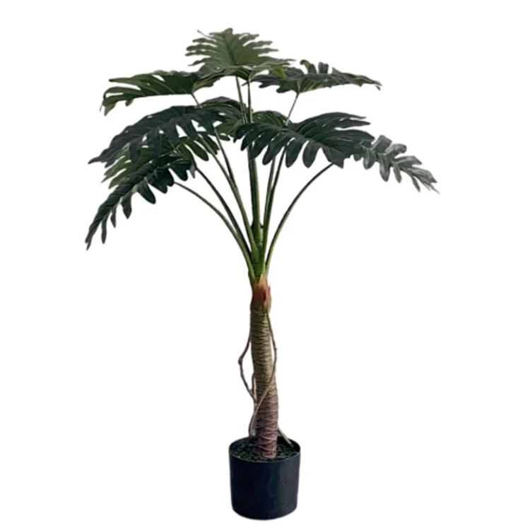 Low Price High Quality Artificial Potted Tree Large Leaf Philodendron Schott Tree for Garden Home Decoration Landscape Arboles