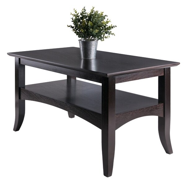 Coffee Table， Living Room End Table with Lower Shelf