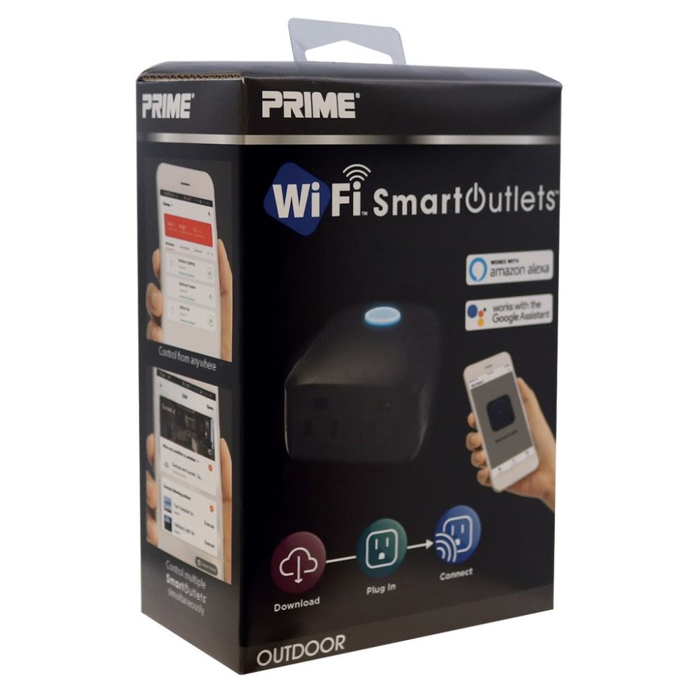 Prime 2 Outlet Outdoor WiFi Remote Control Smart Outlet