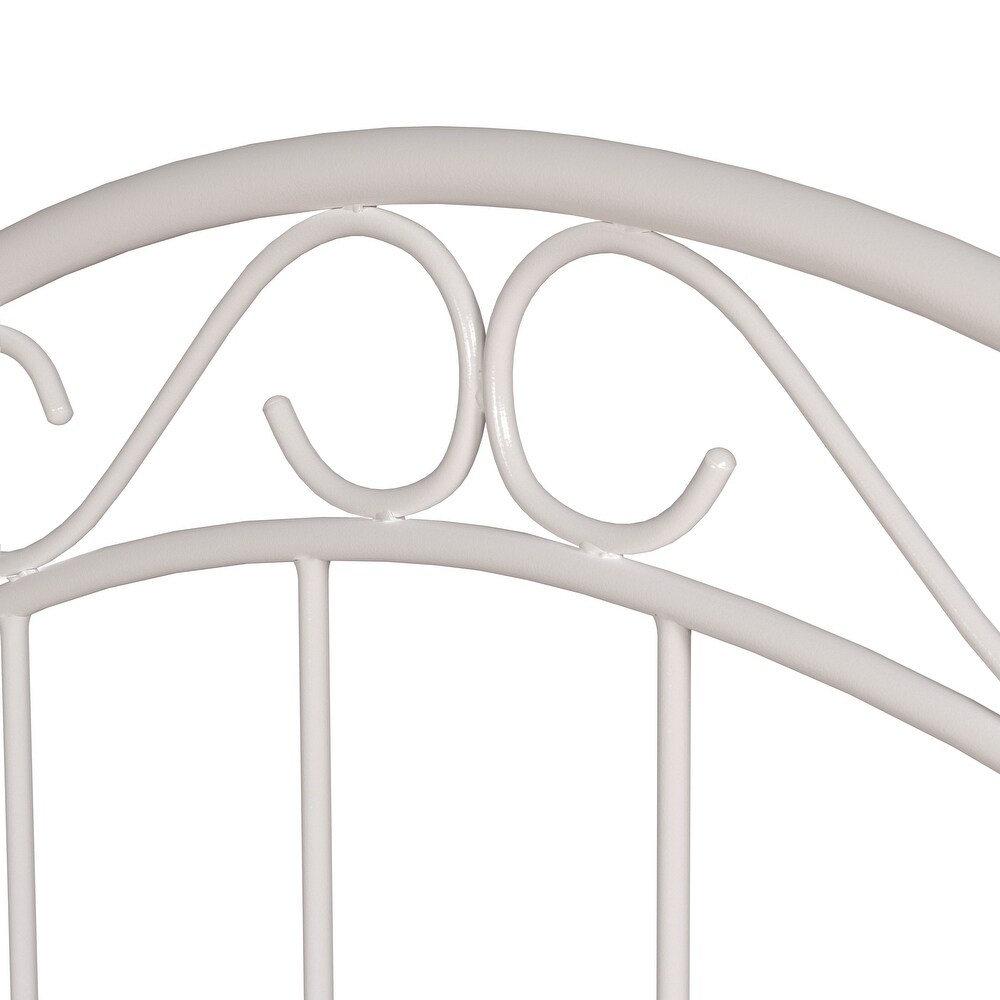 Hillsdale Furniture Jolie Metal Headboard with Arched Scroll Design and Frame