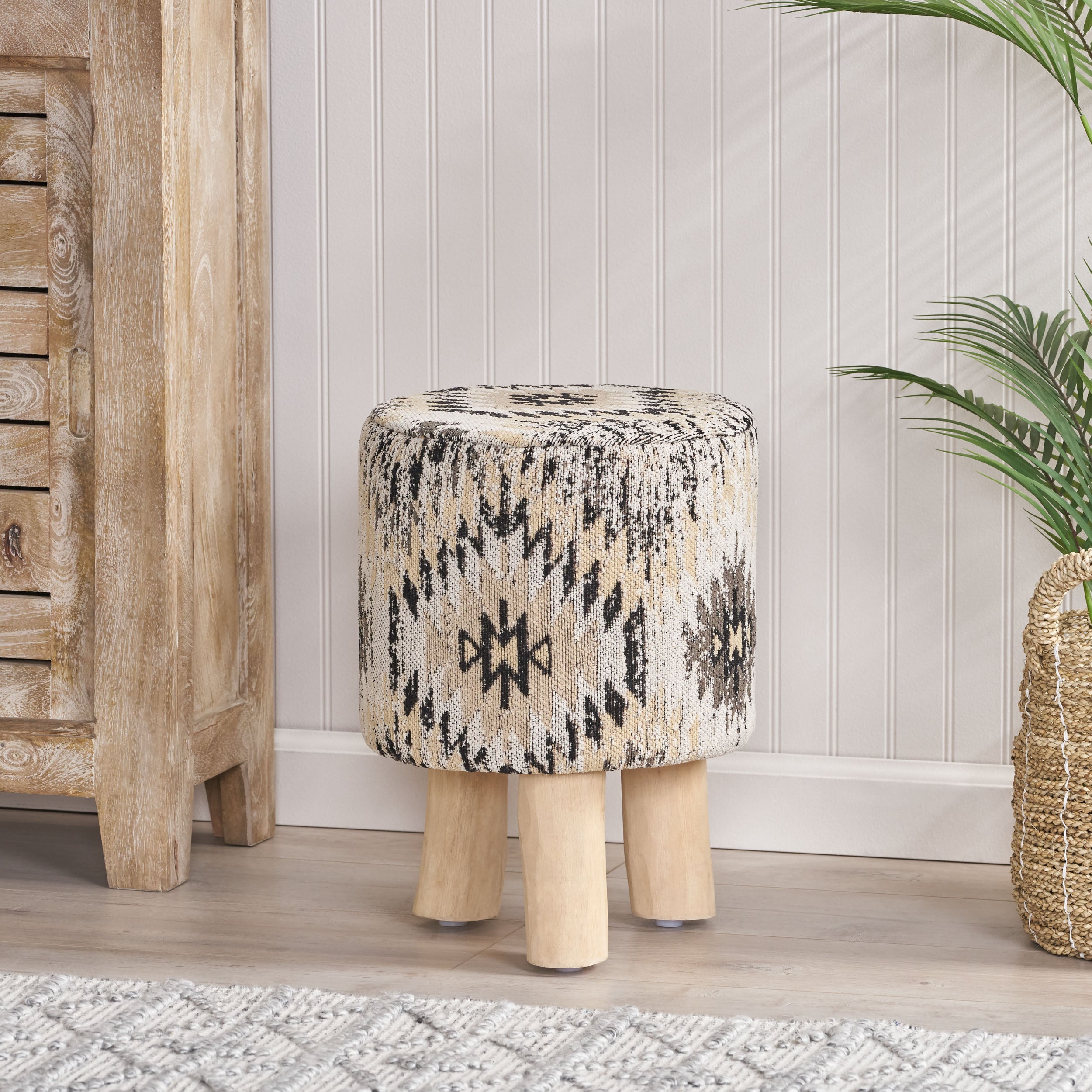 Kayelee Handcrafted Boho Jacquard Stool