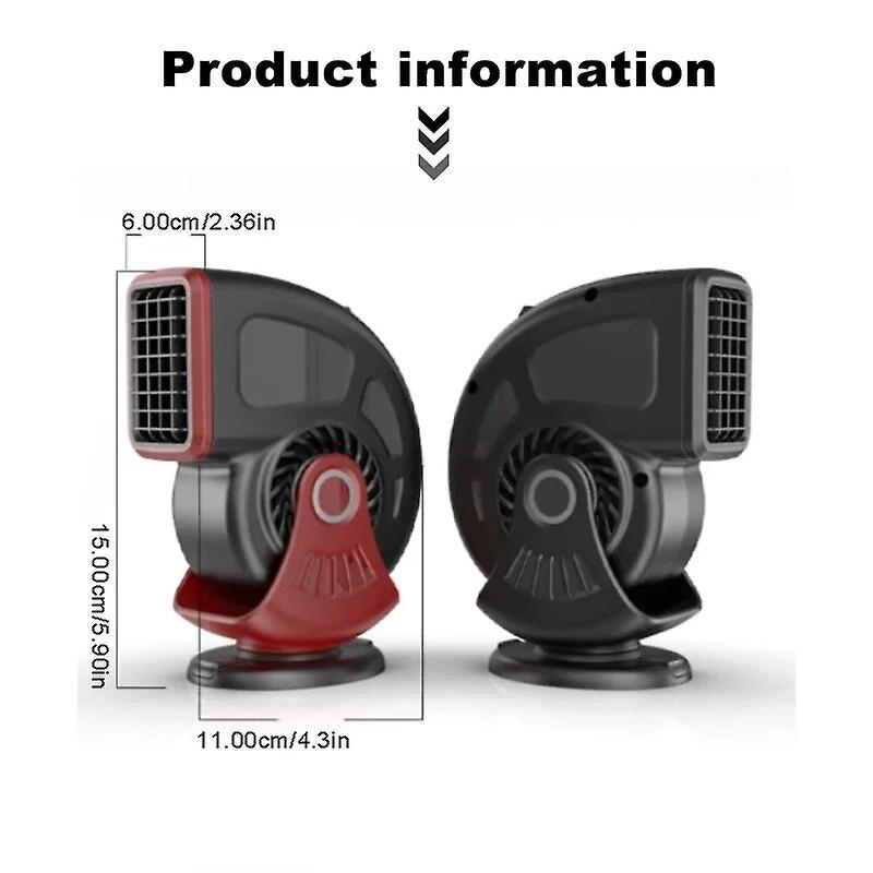 Seametal Winter Car Heater 12v 120w Portable Car Heater Fan 2 In 1 Cooling Heating Car Anti-fog Heater Auto Windshield Defroster