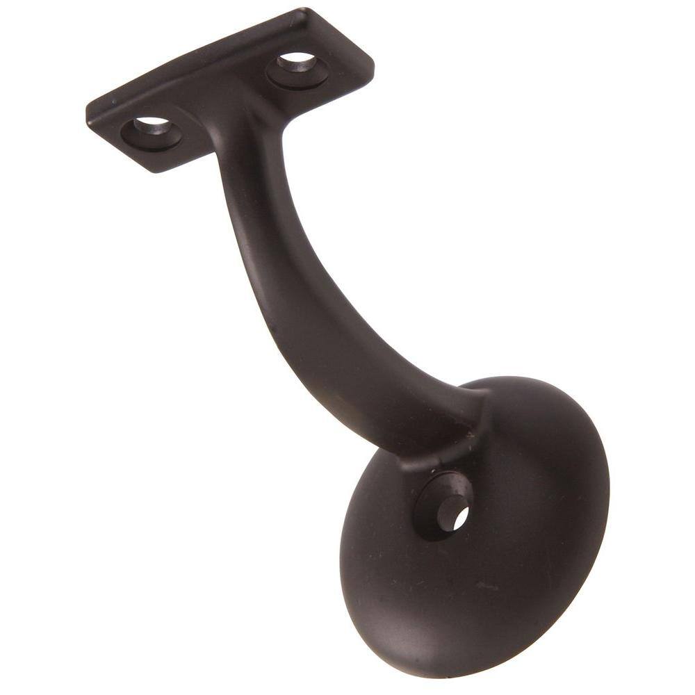 Hardware Essentials Oil-Rubbed Bronze Ornamental Handrail Bracket (5-Pack) 852886