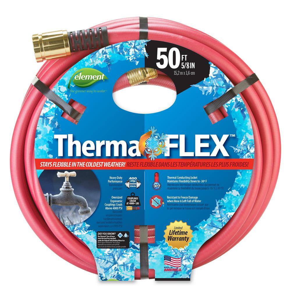 Element ThermaFlex 58 in. x 50 ft. Heavy Duty Cold Weather Water Hose CELTF58050