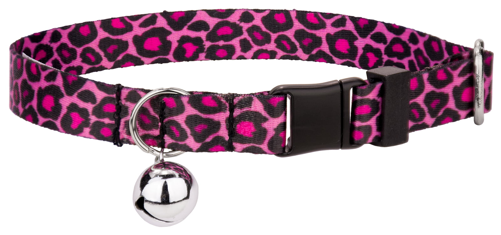 Country Brook Petz Pink Leopard Print Featherweight Cat Collar