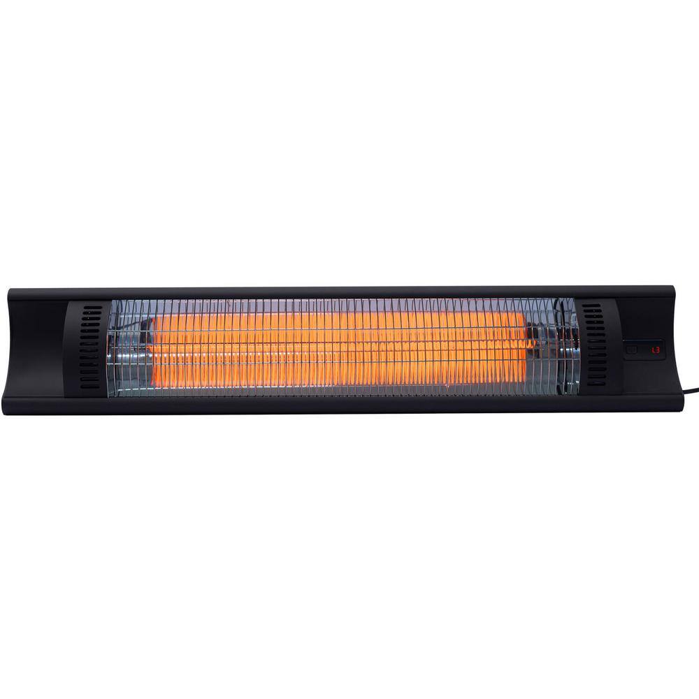 Hanover 1500-Watt Outdoor 35 in. W Electric Carbon Fiber Infrared Heat Lamp in Black HAN1025IC-TP