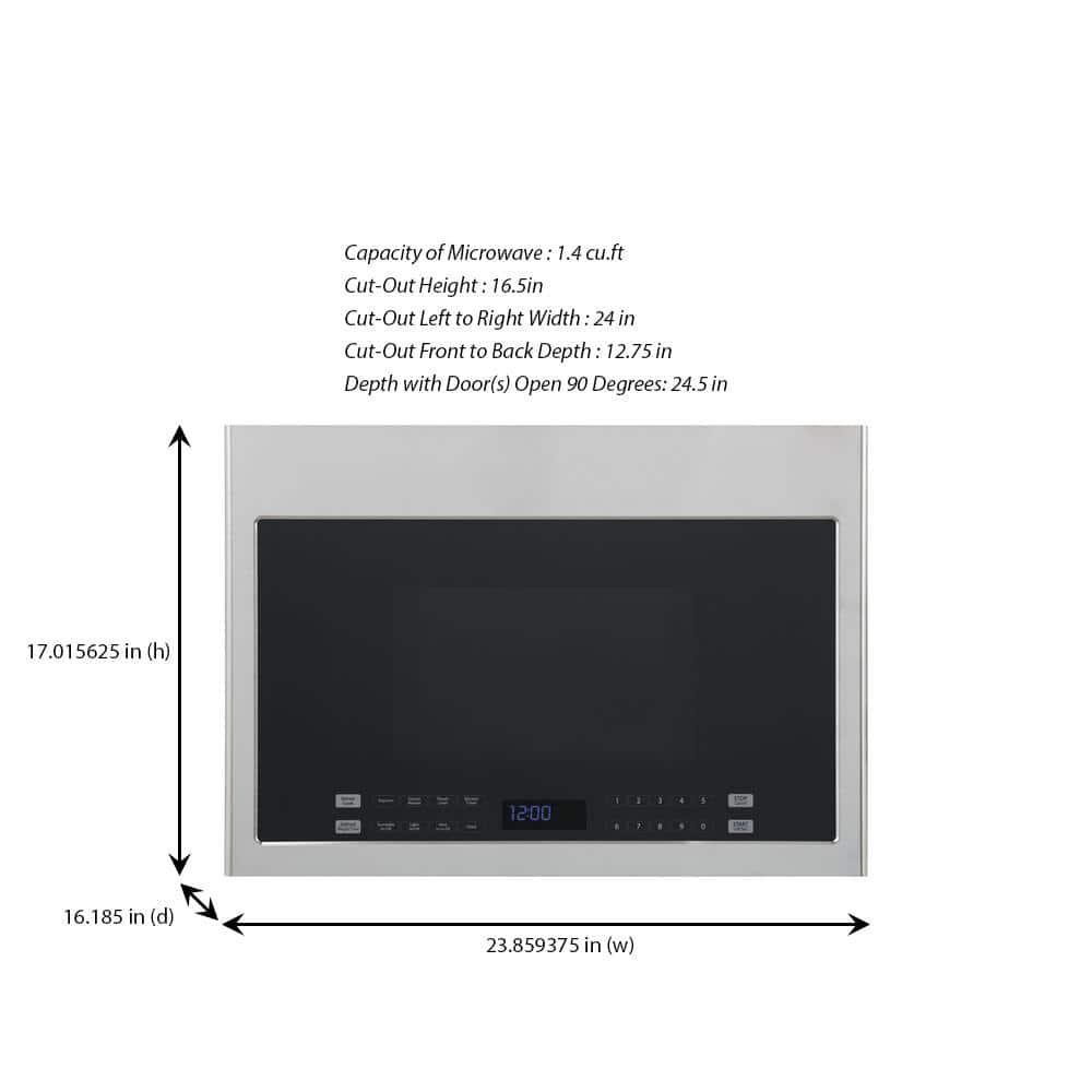 Haier 24 in 14 cu ft Over the Range Microwave in Stainless Steel