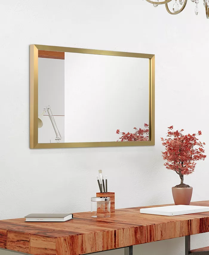 Empire Art Direct Contempo Brushed Stainless Steel Rectangular Wall Mirror  20 x 30