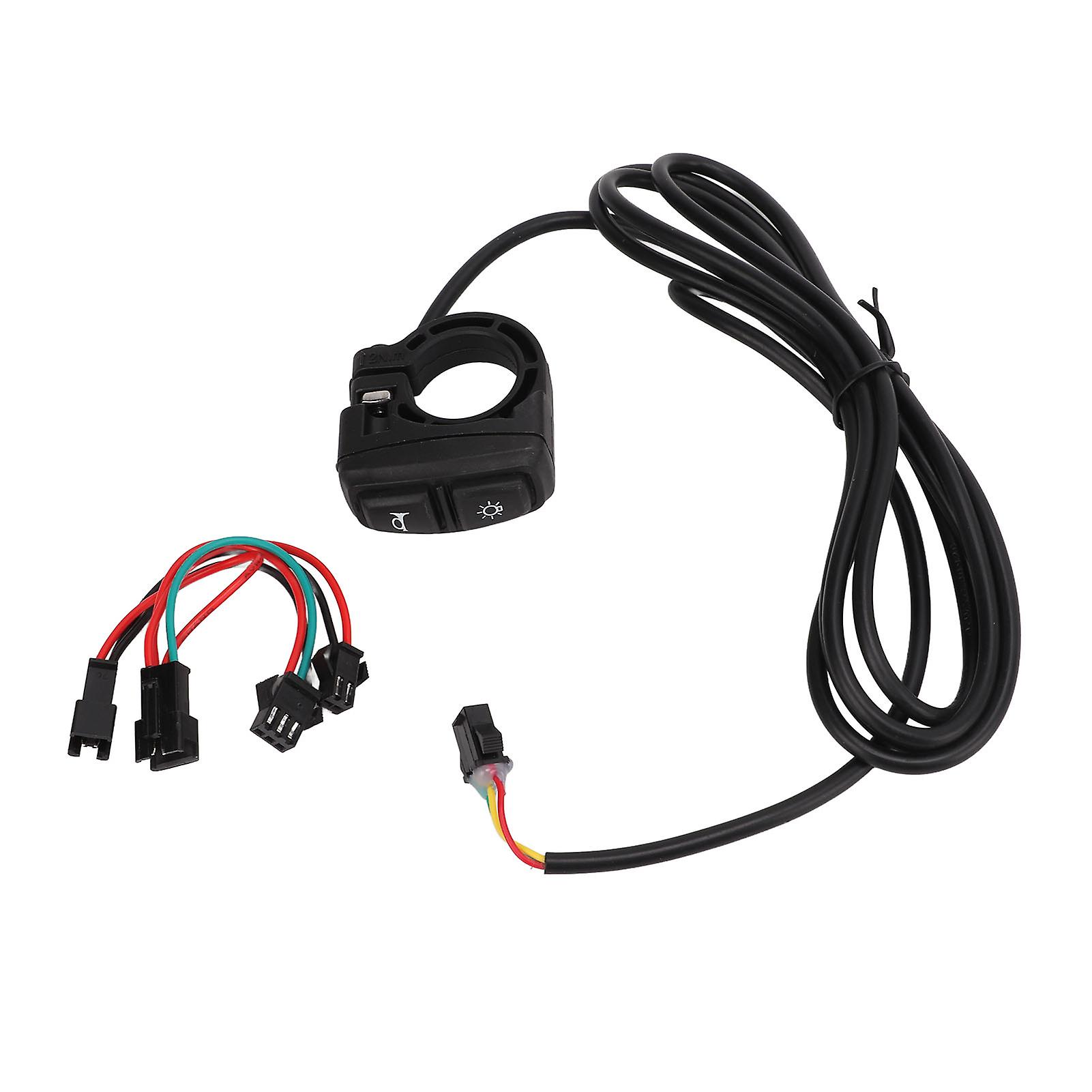 Lamp Horn Switch 2 In 1 Wear Resistant Scooter Switch With Light Adapter Cable For Electric Bike Motorcycle Scooter