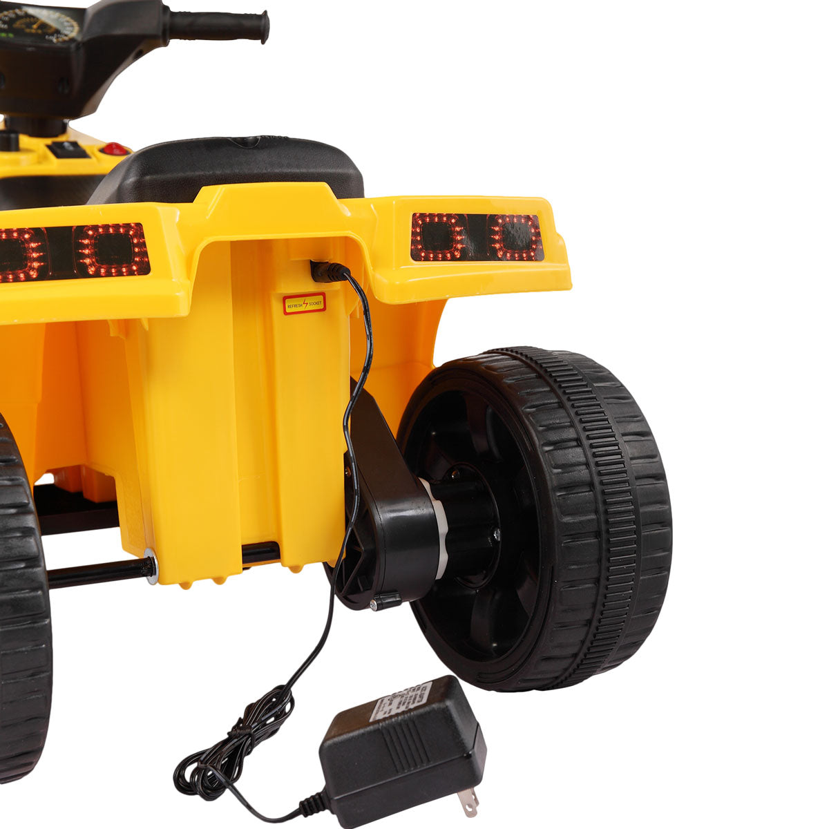 Seizeen Ride On Toy, 6V Ride On ATV for Kids, Electric 4 Wheeler Quad Bike, Ride On Car With Rechargeable Battery, Yellow