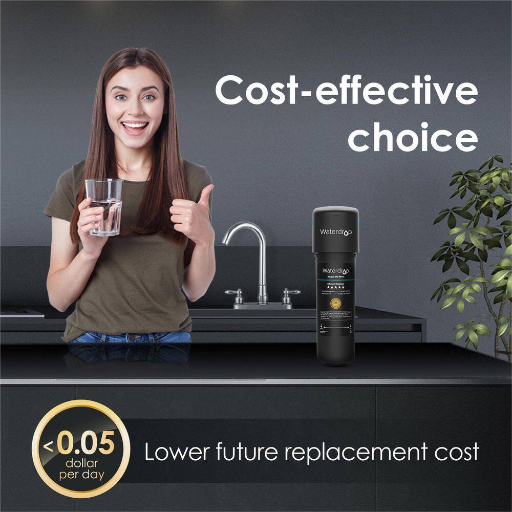 Waterdrop 10UA 8000 Gal. Under-Sink Water Filter System NSFANSI 42 Certified Direct Connect to Kitchen Faucet B-WD-10UA