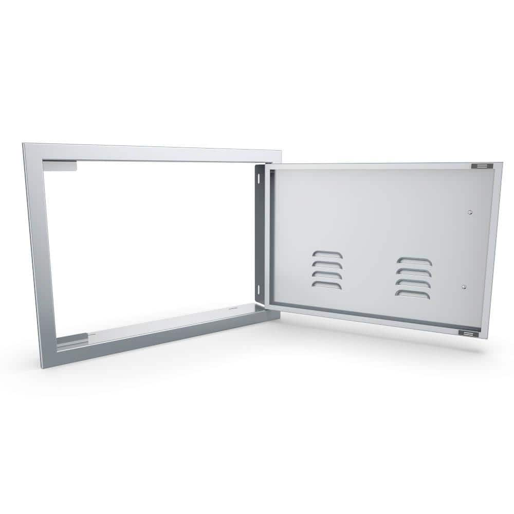 Sunstone Signature Series 23 in. x 17 in. 304 Stainless Steel Right Swing Horizontal Vented Door BA-VDHR1420