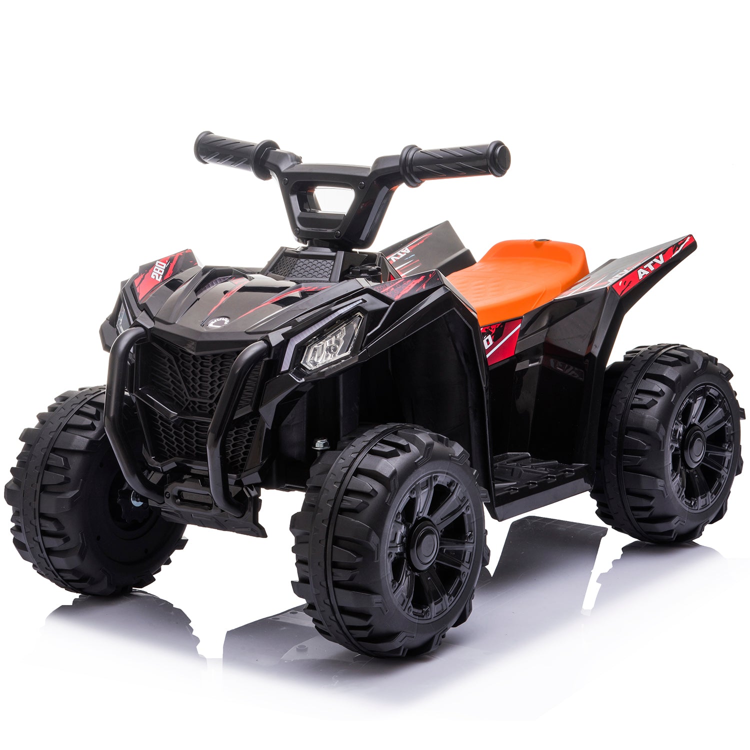 uhomepro 6V Kids Electric ATV 4 Wheels Ride On Cars Toy for Boys Girls, Black