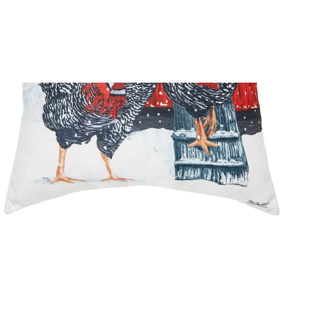 C amp f Home Winter Chicken Indoor And Outdoor Throw Pillow