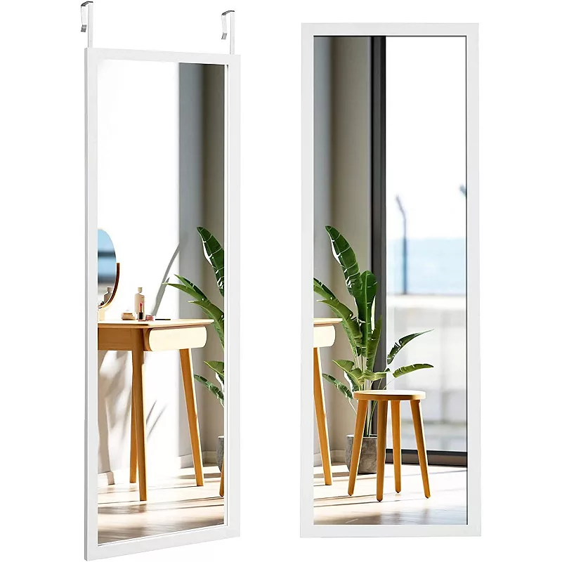 Full Length Bedroom Mirror With Over The Door Or Wall Mounted Design