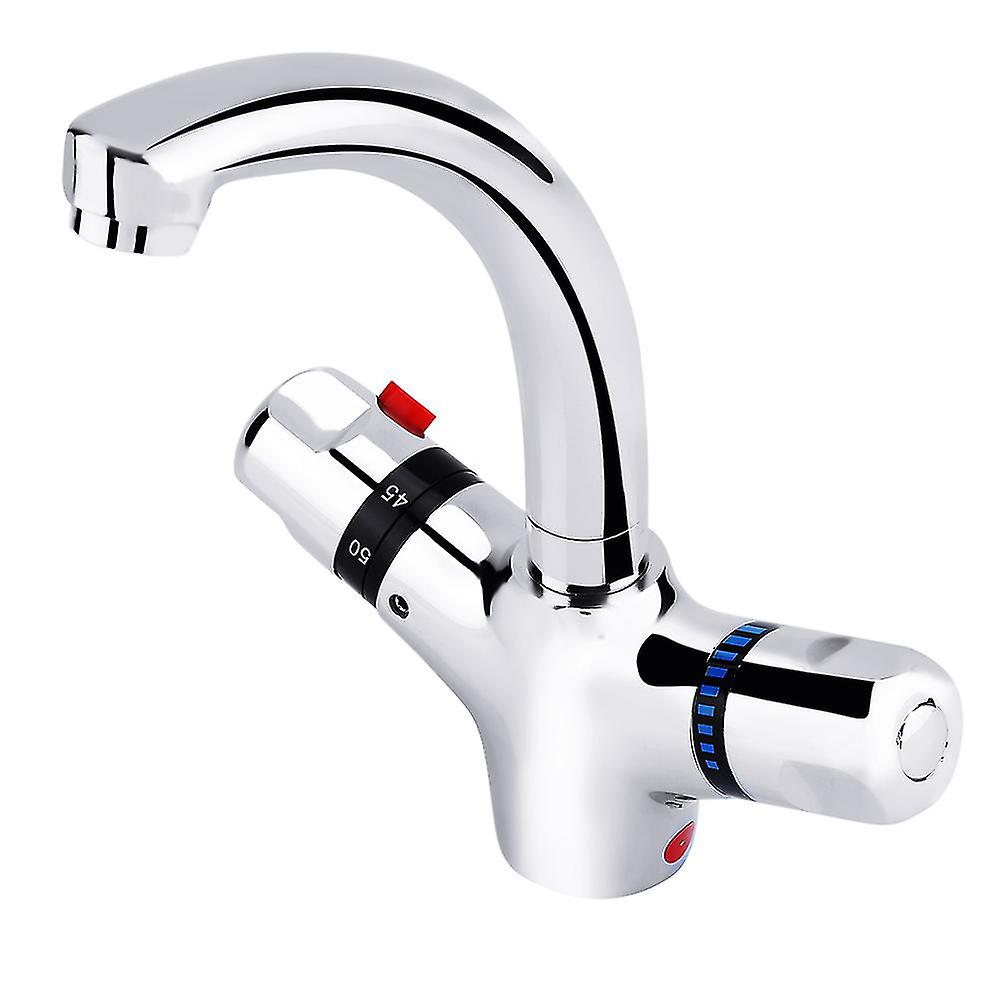 Thermostatic Chrome plating Rotary Durable Water Faucet Tap Kitchen Sink G3/8