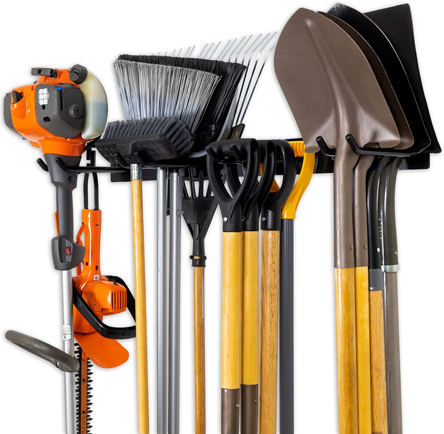 StoreYourBoard BLAT Tool Storage Rack， Garage Wall Mount， Garden， Yard， Shovels， Rakes， Brooms， Trimmers， Hoses， and More