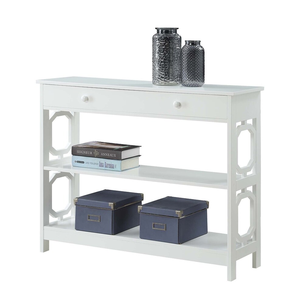 Convenience Concepts Omega 1 Drawer Console Table with Shelves