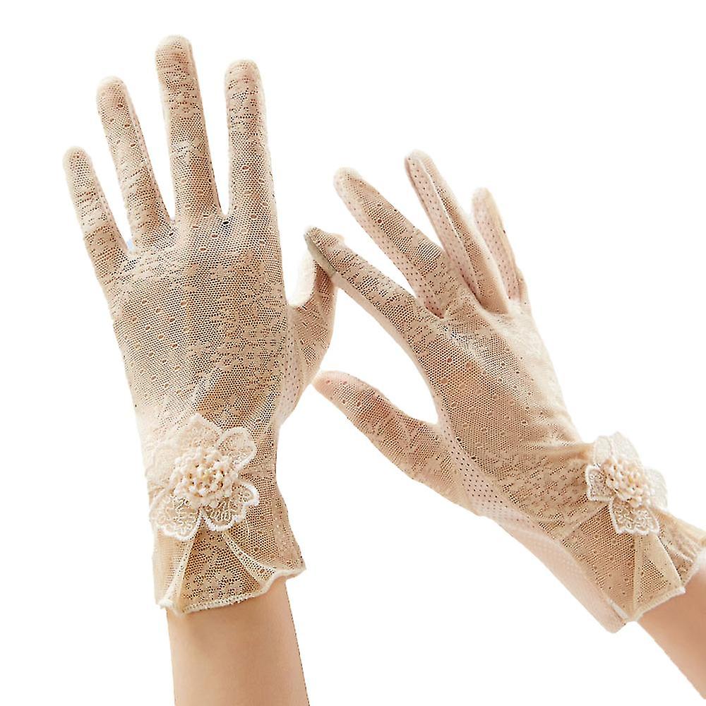 Women's Sunscreen Gloves Lace Summer Uv Resistant Thin Ice Gloves