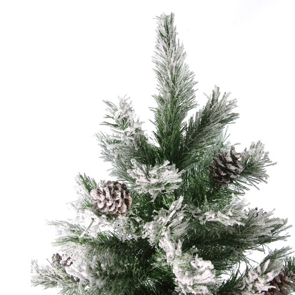 6' Medium Flocked Angel Pine Artificial Christmas Tree